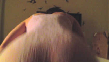 Wife in White Lace Body Socking Riding for Creampie