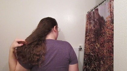 Cabelo Diário: Pentear Curly Longo Cabelo Loiro Morango - Semana de 12 (ASMR)