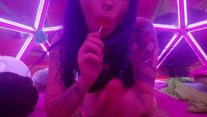 Lolipop HJ 2 (oops câmera morreu!) LOTES de cuspir e suja os pés do POV