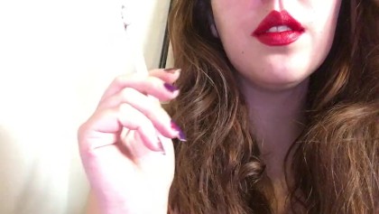 Porn Chubby Lipstick - Chubby Goth Fetish Goddess D Smoking a Virginia Slim 120 in Black Lipstick  - Free XXX Porn Videos | OyOh