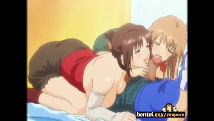 Nerd fica com o pau entre busty babes seios - Boobalicious -Hentai.xxx