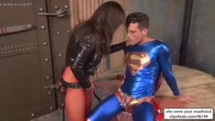 Superman gets pegged in the ass